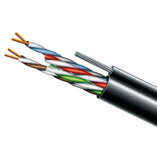  Зображення ЗЗКМ Cat. 5e U/UTP PE 4х2х24 AWG + S.M.трос (74130) бухта 500м. 