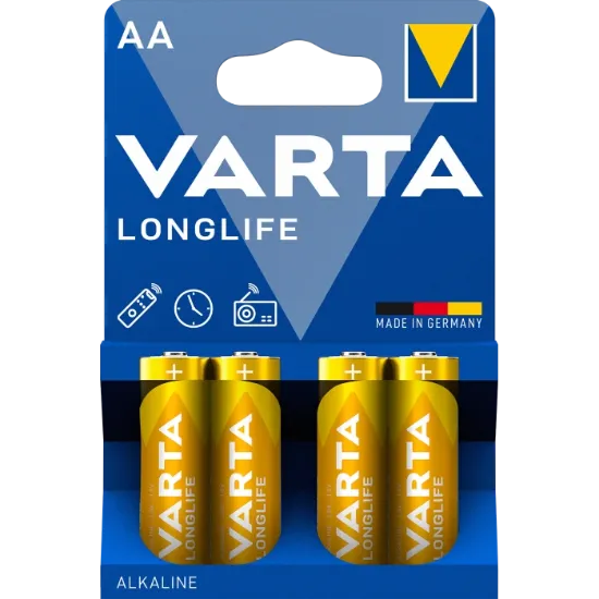  Зображення Varta VARTA LONGLIFE AA BLI 4 ALKALINE 