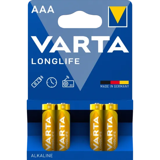  Зображення Varta VARTA LONGLIFE AAA BLI 4 ALKALINE 