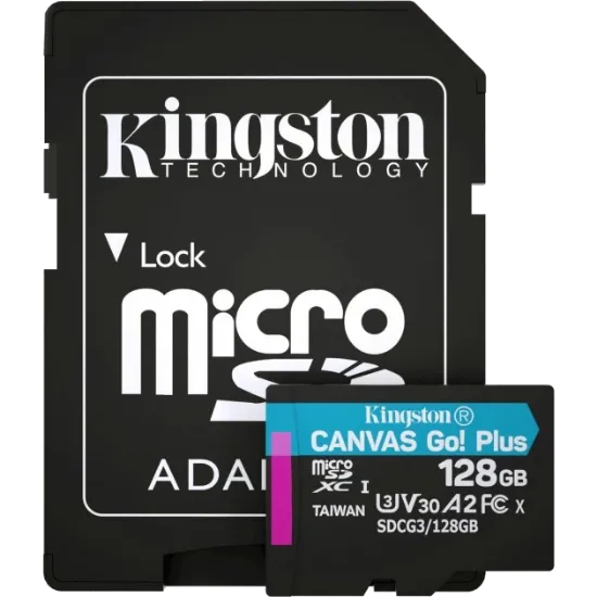  Зображення Kingston microSDXC 128 Гб U3 V30 A2 (SDCG3/128GBSP) 