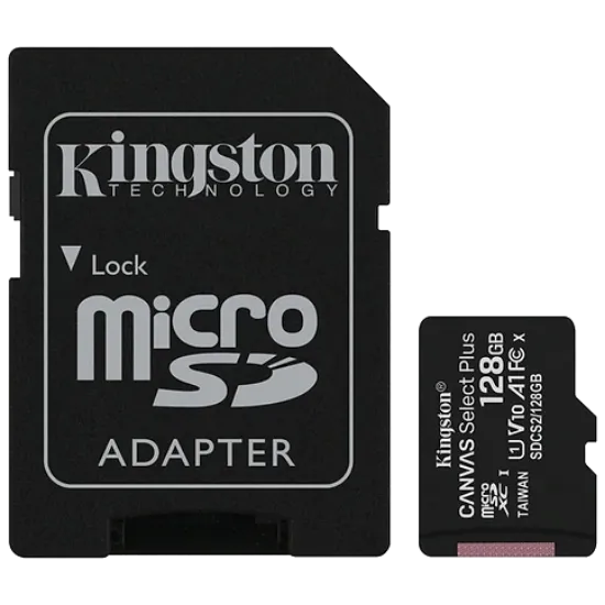  Зображення Kingston 128 Гб microSDXC U1 V10 A1 (SDCS2/128GBSP) 