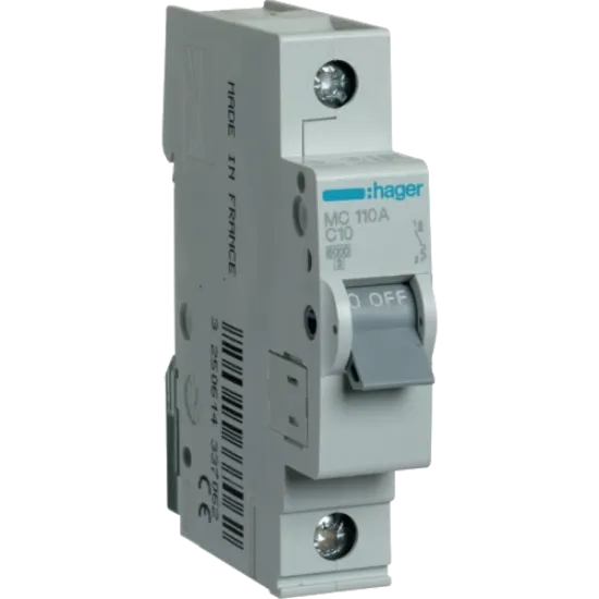 Зображення Hager Hager In=10 А «C» 6kA MC110A 