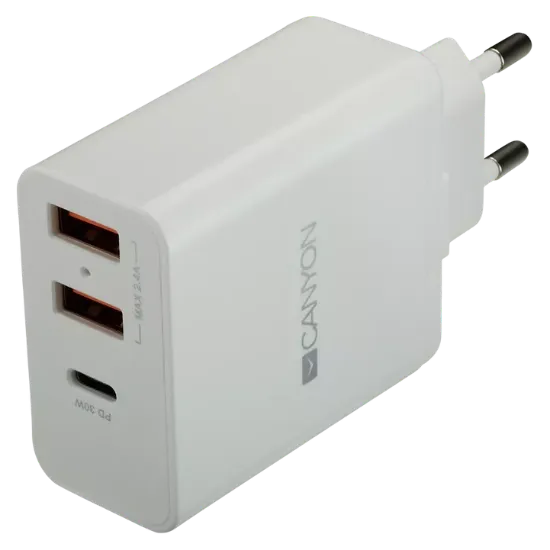  Зображення Canyon Canyon H-08 white (QC/PD 30W) 