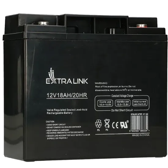  Зображення Extralink AGM 12V 18 Ah 