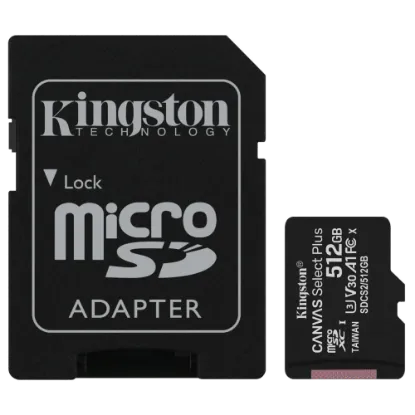  Зображення Kingston 512GB micSDXC Canvas Select Plus 100R A1 C10 Card + ADP 